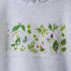 ［着る里山］野草パーカー〜初夏ver.〜（アッシュ） 3枚目の画像