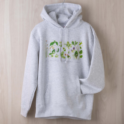 ［着る里山］野草パーカー〜初夏ver.〜（アッシュ） 2枚目の画像