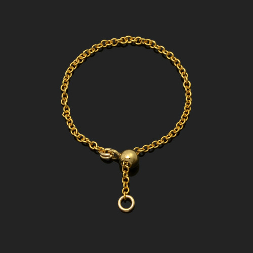 5個入り】14KGFチェーンリング アズキチェーン（フリーサイズ