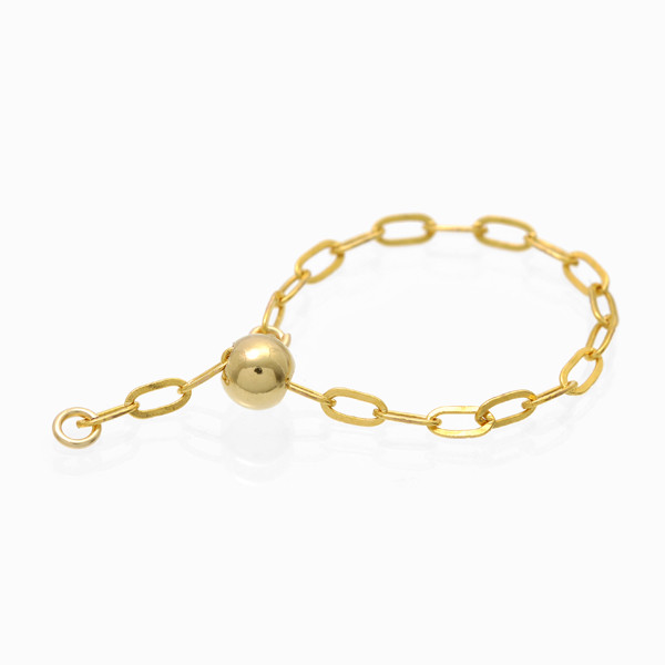 【5個入り】14KGFチェーンリング 平ロングアズキチェーン（フリーサイズ）ゴールドフィルド GFFFR-AZL