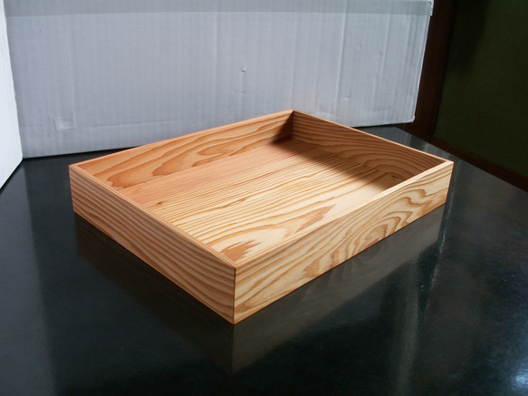 ○サイズオーダー可能○ 屋久杉 無垢 B5クリアファイルが入るトレイ