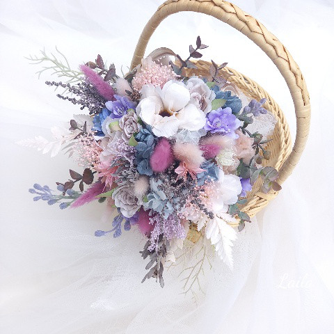 ♡受注対応♡クラッチブーケ ウェディングブーケ専門店リースブーケブートニアヘッドドレスリストレット花冠オーダー承ります