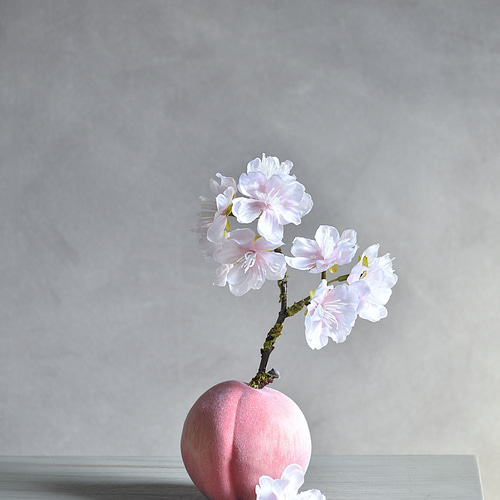 ピーチ＋桜！？ 桃と桜(ライトピンク) アーティフィシャルフラワー