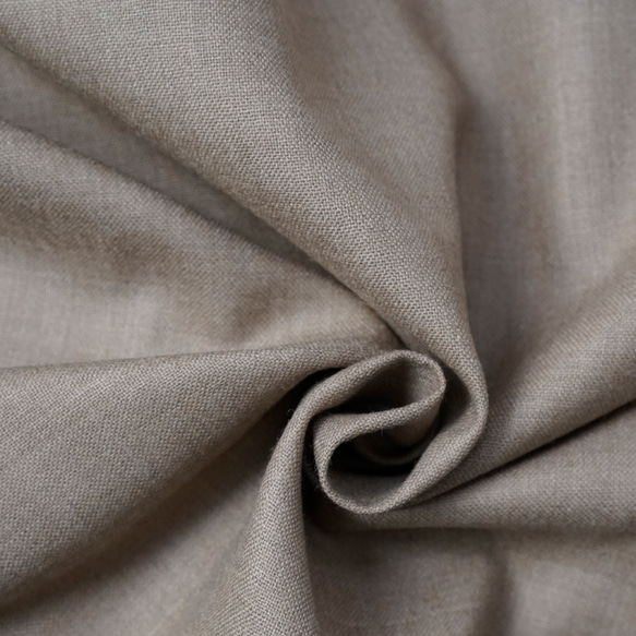 【soco】さらさらウール100% 背中ギャザー 7分袖トップス ／ ミルクティー t015d-mkt2 14枚目の画像