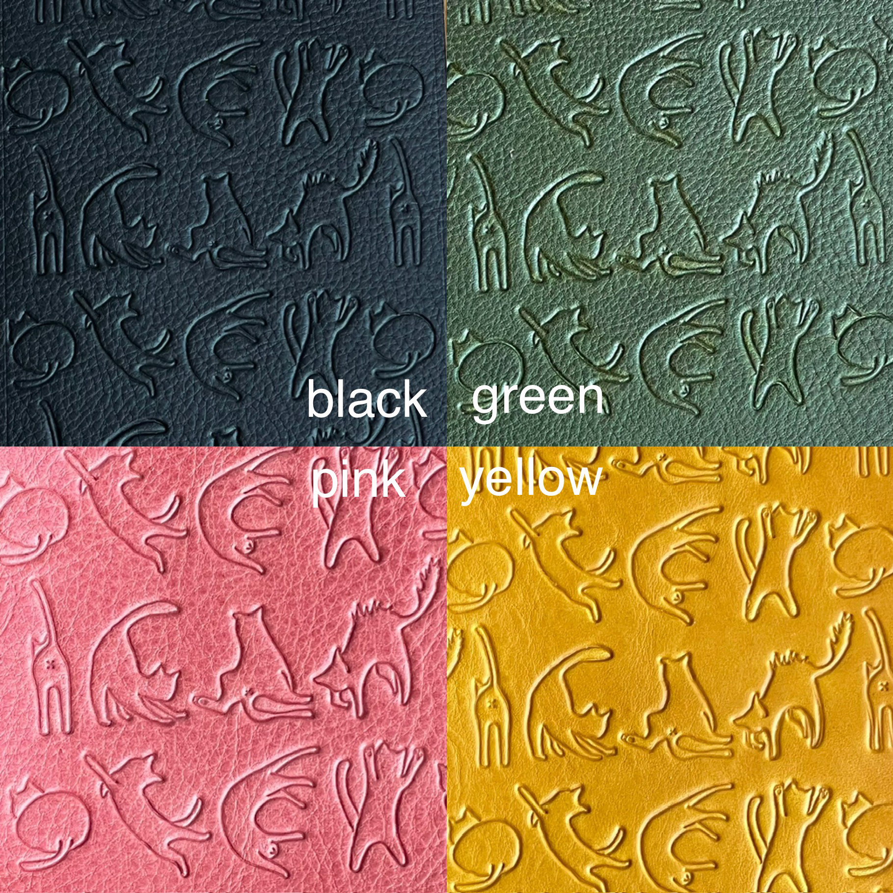 お札を折らない［猫のちいさなお財布　本革　手縫い　ミニ財布　三つ折り　4色　手縫い　春財布　猫　ネコ　ねこ