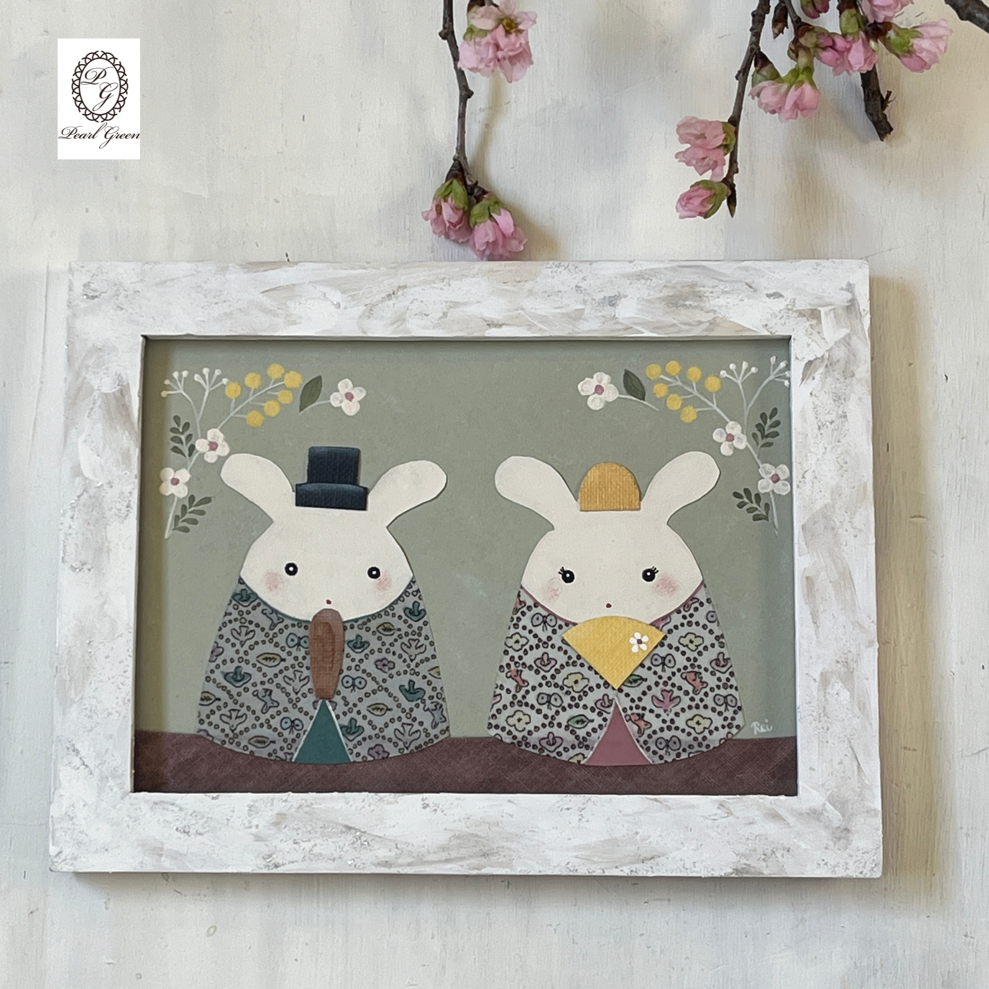 Hinamari ＊ Hina in Bloom ～ナチュラルお雛様フレーム～