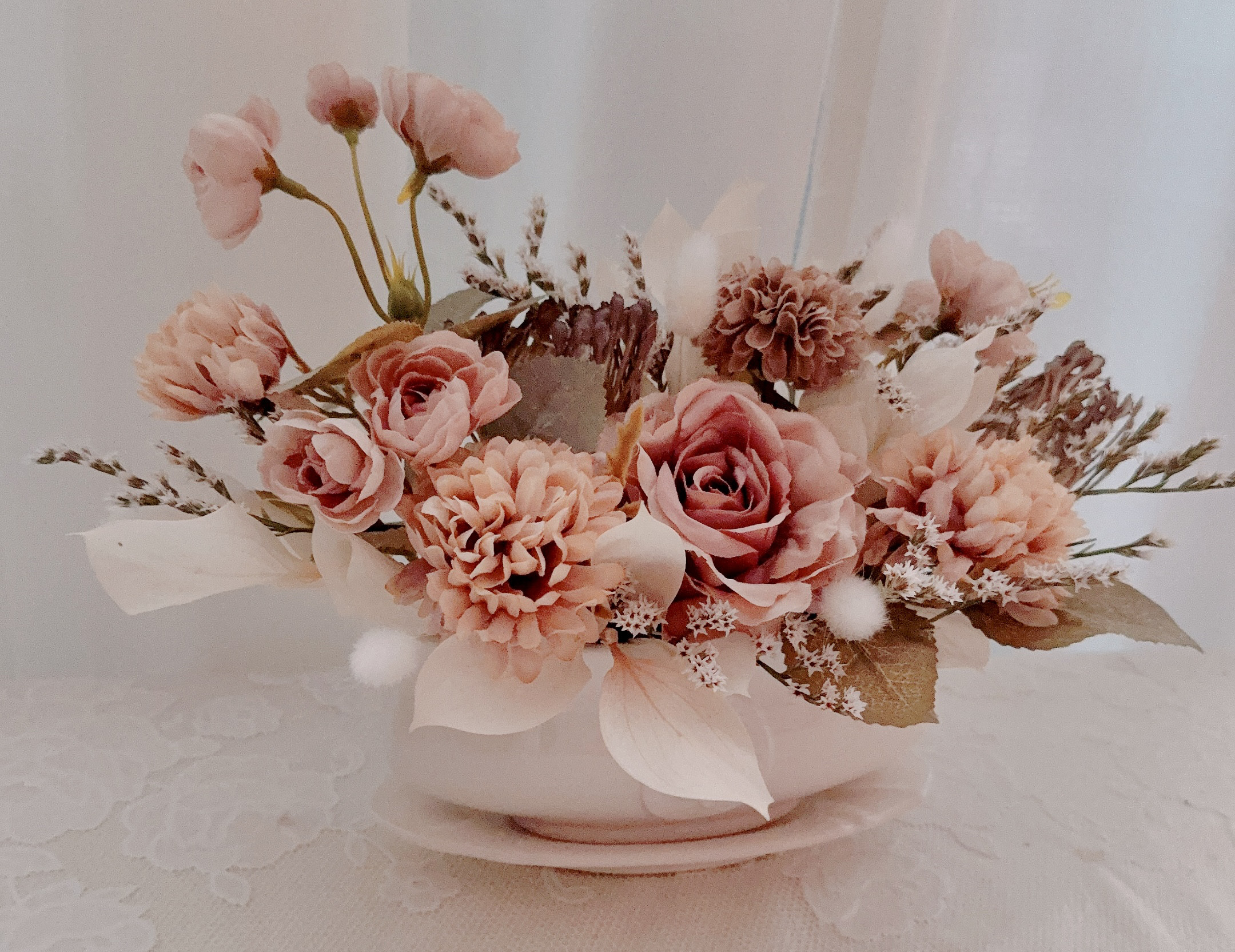 ❤️SALE❤️ shabbyチューリンアーティフィシャルフラワーアレンジ