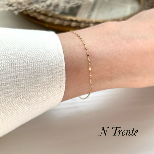 K10 WG ペタルチェーン ブレスレット 揺れるビーズ17cm 未使用