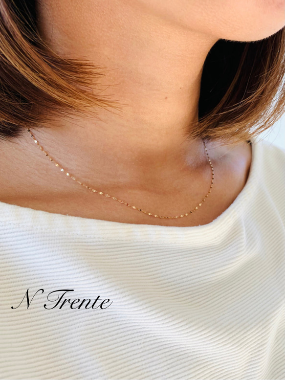 18k ペタルチェーンネックレス 楽天市場】【約60cm】 ペタル チェーン ネックレス ゴールド ホワイト