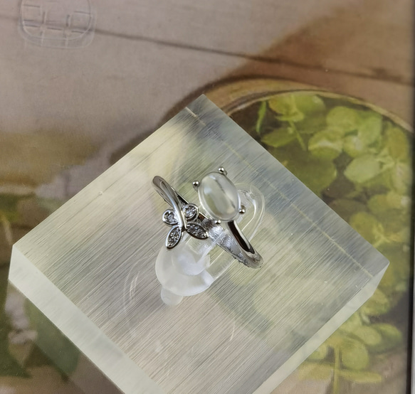 「心安らぎ」天然プレナイト♪リング*つけっぱなし 6枚目の画像