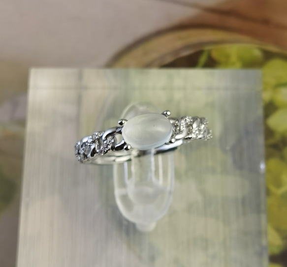 「心安らぎ」天然プレナイト♪リング*つけっぱなし 3枚目の画像