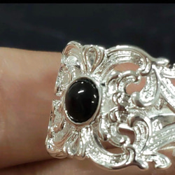 人気商品　大特価　silver925　メキシカンリング　オニキス　銀　ハンドメイド　刻印入り　　フリーサイズ　 9枚目の画像