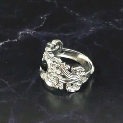 人気商品　大特価　silver925　メキシカンリング　オニキス　銀　ハンドメイド　刻印入り　　フリーサイズ　 3枚目の画像
