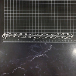 ユニセックス　simple　ネックレス ブレス　 シルバー925 フィガロチェーン　silver　銀　ハンドメイド　刻印 7枚目の画像
