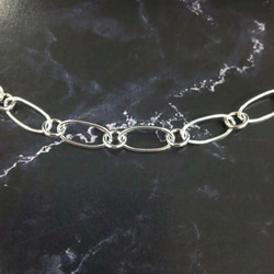 ユニセックス　simple　ネックレス ブレス　 シルバー925 フィガロチェーン　silver　銀　ハンドメイド　刻印 5枚目の画像