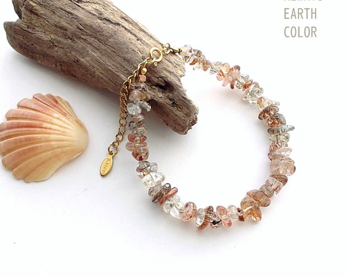 人気コッパールチルクォーツのミニタンブルブレスレット♪クリアから