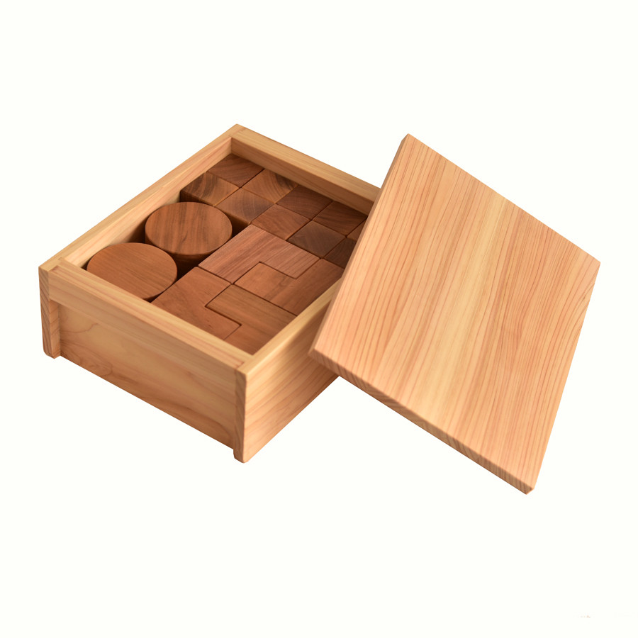 積み木27Ｐ・熊本県産材/山桜・桧 (品番001-1888)