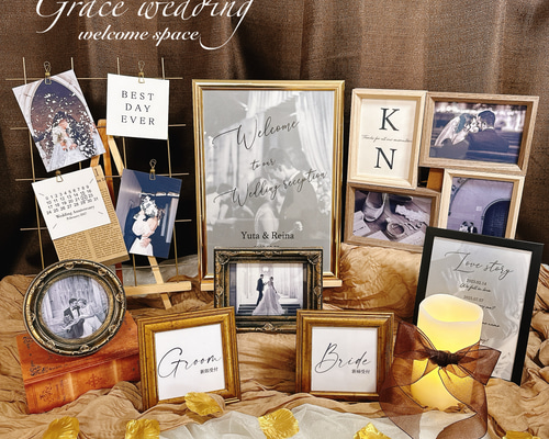 レタス様✨結婚式❣️ウェルカムスペースまとめ売り　ミールヘーデン風　装飾　受付 ウェルカムスペース まとめ売り 結婚式 受付 装飾 セット