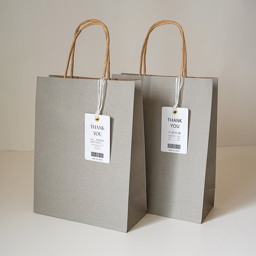 サンキュータグ10枚 洋服タグ風 名入れOK プチギフト [デザインA] 席次