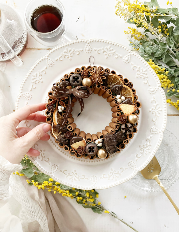 オレンジとダークチョコのタルトリース バレンタインデー チョコレート