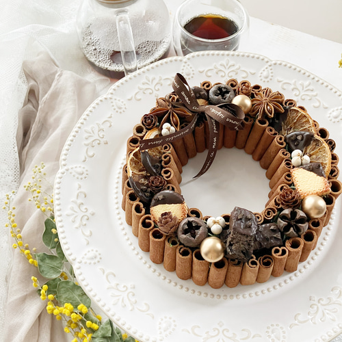 オレンジとダークチョコのタルトリース バレンタインデー チョコレート