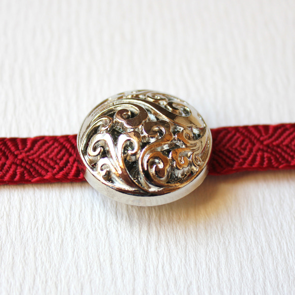 ●帯留/帯留め 波 銀 4枚目の画像