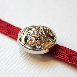 ●帯留/帯留め 波 銀 6枚目の画像