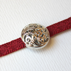 ●帯留/帯留め 波 銀 2枚目の画像