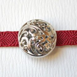 ●帯留/帯留め 波 銀 1枚目の画像