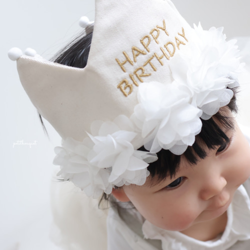 フラワー*バースデークラウン》誕生日 ベビークラウン キッズ 王冠