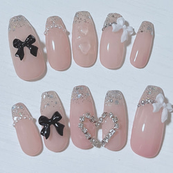 ネイルチップ ジェルネイル サイズオーダー うるちゅる✨韓国風ネイル