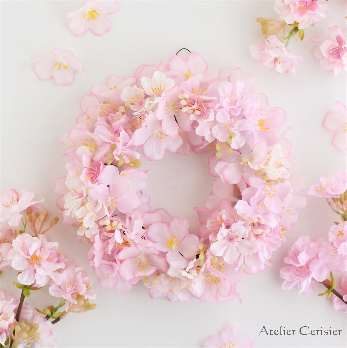 さくら・桜・サクラ リース ＜アーティフィシャルフラワー＞ 20センチ
