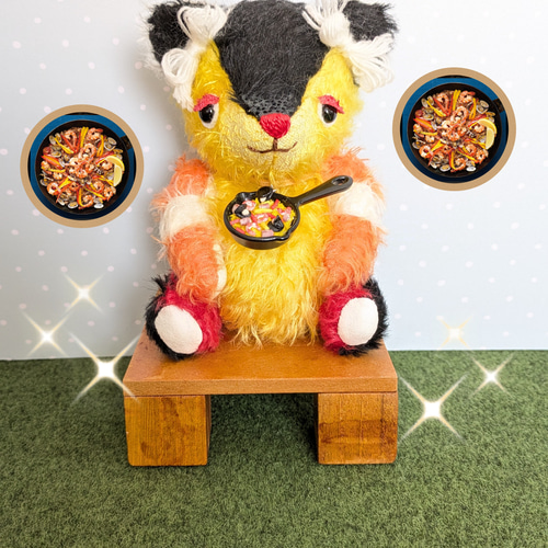 ③テディベア バティックディストレスモヘア （アンゴラ山羊、獣