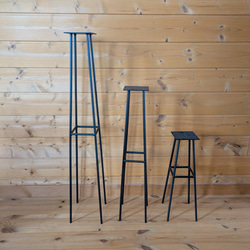 鉄脚のみ】シンプルでスリムなアルコールスタンド アイアンシェルフ