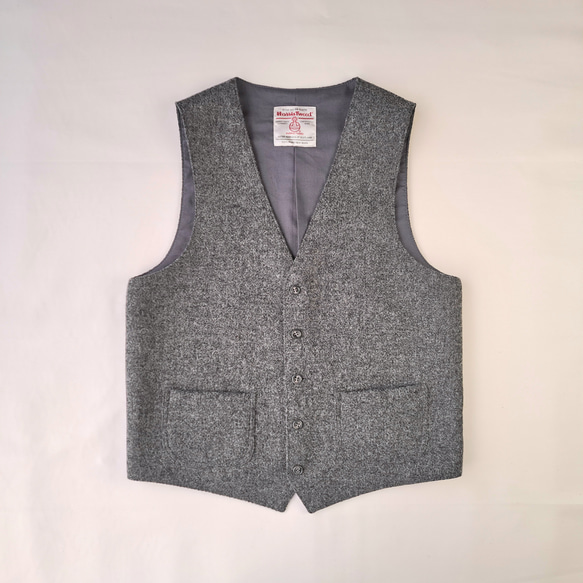 アーバンリサーチ×ハリスツイード　 ヘリンボーン ベスト ウール 美品　Ｌ 美品】ハリスツイード ベスト ジレ Lサイズ Harris Tweed アーバン