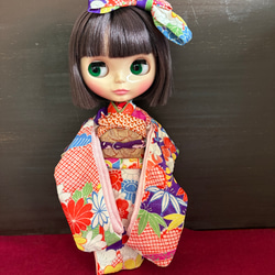 ブライス着物　ゴスロリクロスの着物 ブライス着物 ゴスロリクロスの着物