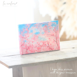 【受注制作】【原画】桜2025　抽象画　桜 舞う　227×158mm（SMサイズ）キャンバス　送料無料 6枚目の画像
