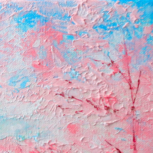【受注制作】【原画】桜2025　抽象画　桜 舞う　227×158mm（SMサイズ）キャンバス　送料無料 8枚目の画像