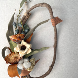 ハートリース　スモークツリー　リース　ドライフラワー　スワッグ ハートリース スモークツリー リース ドライフラワー スワッグ