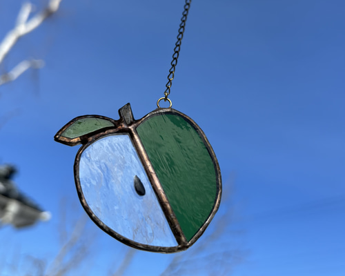 ステンドグラス】青りんごのサンキャッチャー˚✧₊⁎/オーナメント