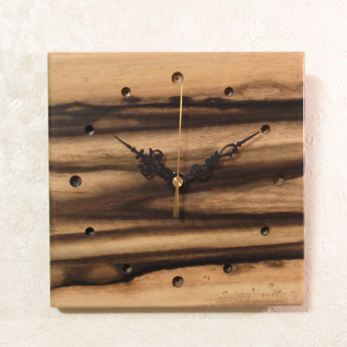 アンティーク　掛け時計　黒柿 希少銘木 黒柿 木製時計26（掛け時計） 掛け時計・置き時計 katsu工房