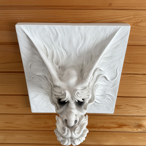 龍（壁掛け）NEW【白龍 02】置物・彫刻・オブジェ・風水＊送料無料