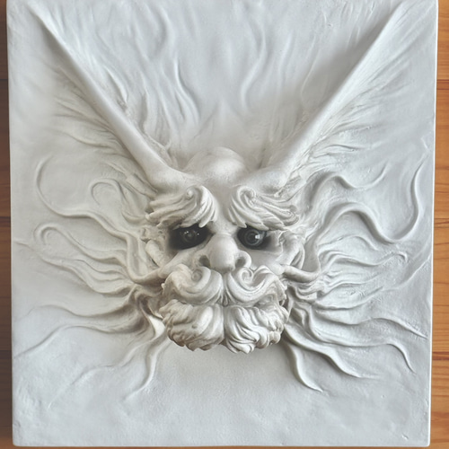 龍（壁掛け）NEW【白龍 02】置物・彫刻・オブジェ・風水＊送料無料