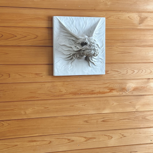 龍（壁掛け）NEW【白龍 02】置物・彫刻・オブジェ・風水＊送料無料