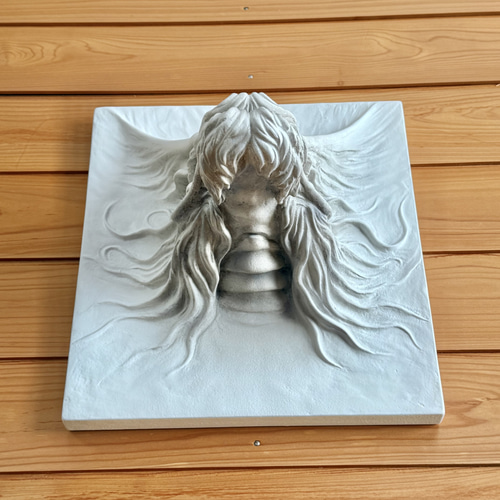 龍（壁掛け）NEW【白龍 02】置物・彫刻・オブジェ・風水＊送料無料