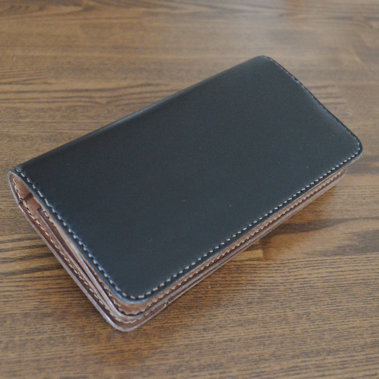 長財布 ロングウォレット ネロ×ブラウン   イタリアンレザー 40,000円