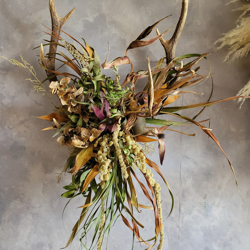 ドライフラワー 壁掛け用葉デザイン はっぱ丸　人気キャラクター ドライフラワー 壁掛け用葉デザイン はっぱ丸 人気キャラクター