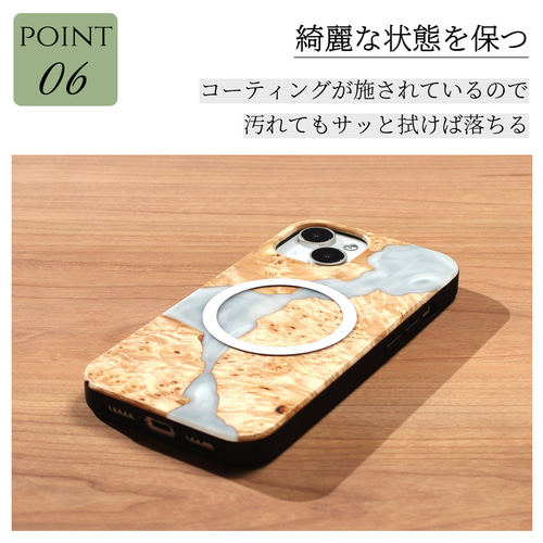 iphone15 ケース 木製 15pro 15promax リング付き レジン