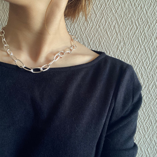 British Vintage Oval Chain Necklace イギリス ヴィンテージ