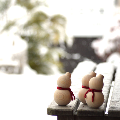 木の雪だるま その他人形 atelier mitsuki 通販 18893570｜Creema